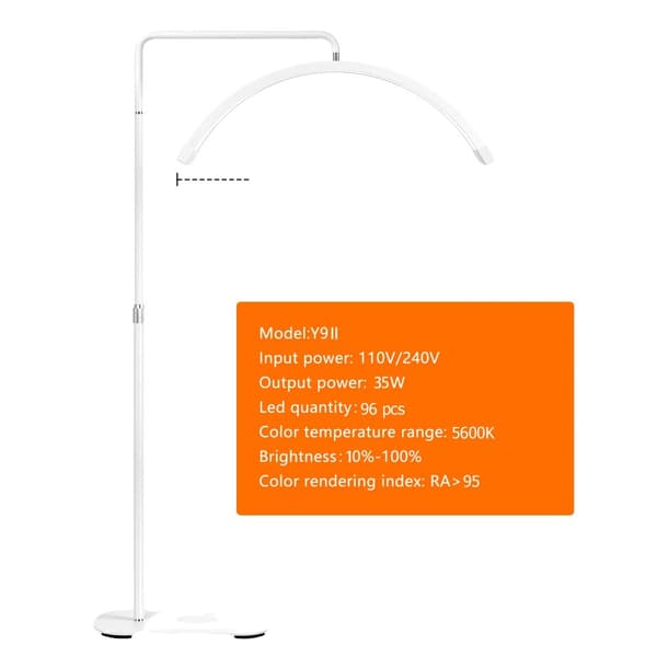 Fotolampa, bågdesign, LED-ljusteknologi, Y9II Vit