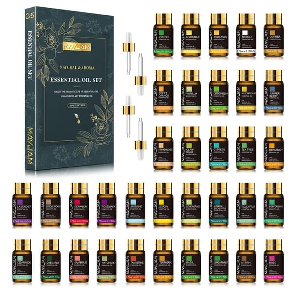 Essentiell oljegåva, avslappnande doft, hudvård, 5 ml, 35 st