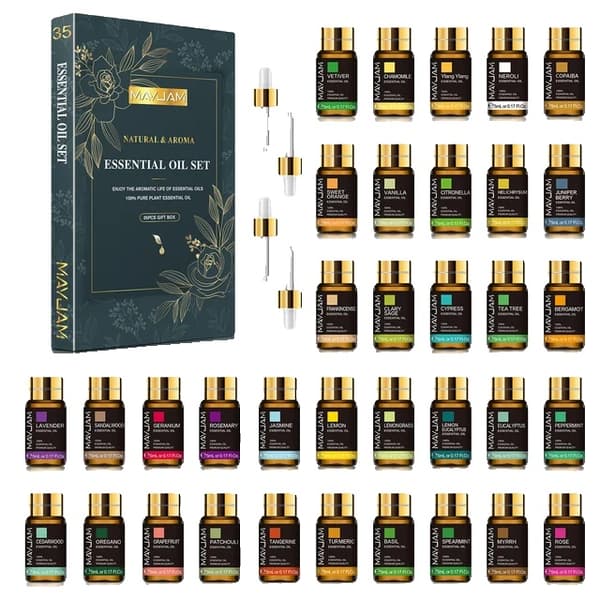 Essentiell oljegåva, avslappnande doft, hudvård, 5 ml, 35 st