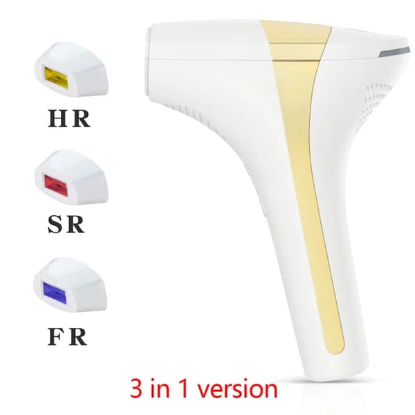 Laser hårfjerning, Permanent IPL-teknologi, Smertefri Fotoepilation, Hvid HR SR FR, EU-stik