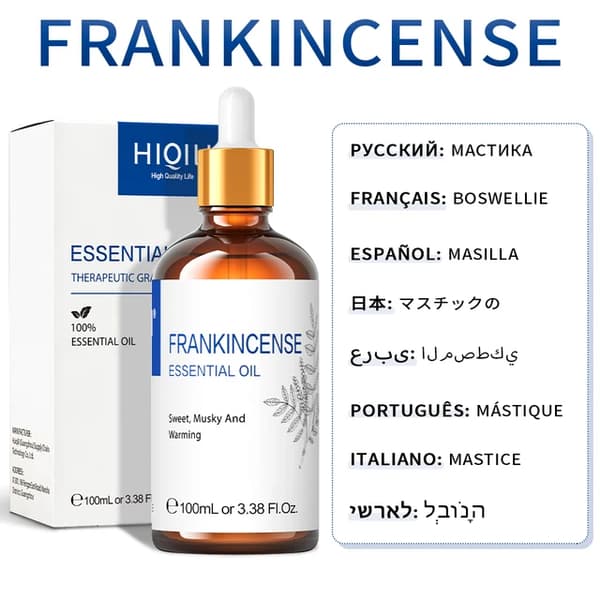 Lavendel æterisk olie, 100 ml, til diffuser og aromaterapi, 100 ml, Frankincense