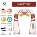Miniatyrbillede 2 af 2: Nakke Massager, Elektrisk Massage, Shiatsu Knetning, EU-stik, Rød 6 knapper