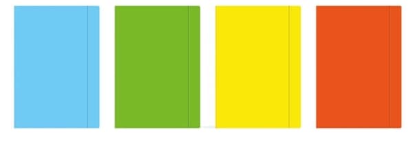 A5 Gummimappe med Fluo Farve
