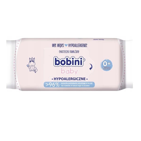Bobini Vauva Hypoallergeeniset Kosteuspyyhkeet Lapsille ja Vauvoille, 60 kpl