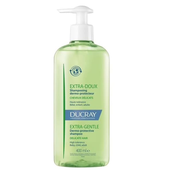 Ducray Extra Doux Dermo Beskyttende Shampoo Normalt og Delikat Hår Pumpe 400 ml