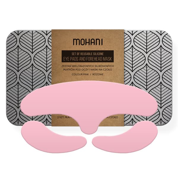 Mohani Återanvändbara Silikonögonlappar och Pannmask Pink
