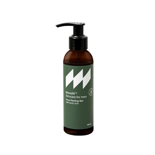 Monolit Hudpleje til Mænd Eksfolieringsgel med Mælkesyre, 150ml