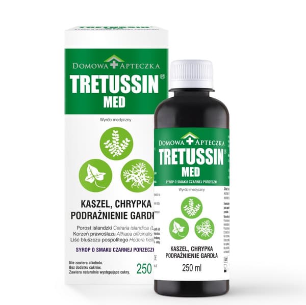 Tretussin Med, sirap, 250 ml - Lång hållbarhet!