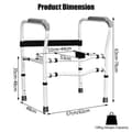 Pikkukuva 4 / 8: WC-turvakaide, 57/62x48x63-76 cm, Valkoinen+Harmaa
