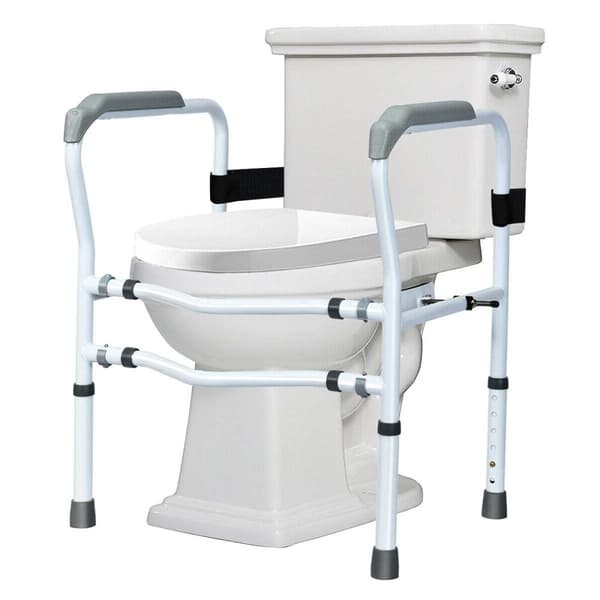 WC-turvakaide, 57/62x48x63-76 cm, Valkoinen+Harmaa