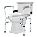 Pikkukuva 2 / 8: WC-turvakaide, 57/62x48x63-76 cm, Valkoinen+Harmaa