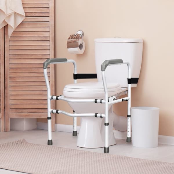 WC-turvakaide, 57/62x48x63-76 cm, Valkoinen+Harmaa
