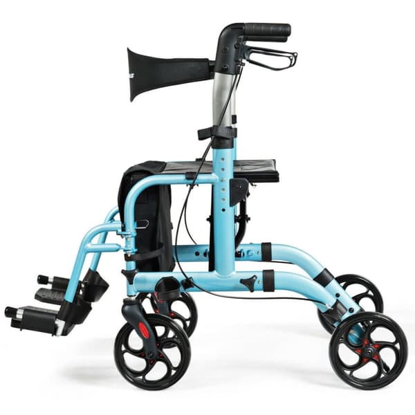 Rollator Walker, 24x40,5x33,5-38,5 tum, Blå
