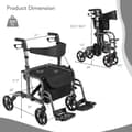 Miniatyrbild 4 av 8: Rollator, 24x40,5x33,5-38,5 tum, Svart