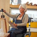 Miniatyrbild 6 av 8: Rollator, 24x40,5x33,5-38,5 tum, Svart