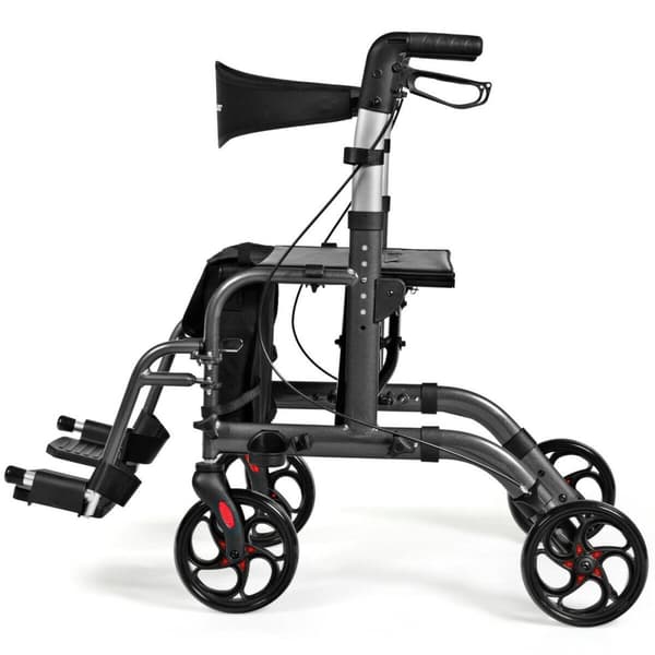 Rollator, 24x40,5x33,5-38,5 tum, Svart