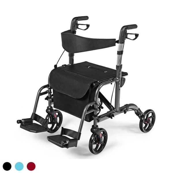 Rollator, 24x40,5x33,5-38,5 tum, Svart
