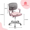 Miniatyrbild 4 av 8: Studiestol för dator, 54x54x80-92 cm, Rosa