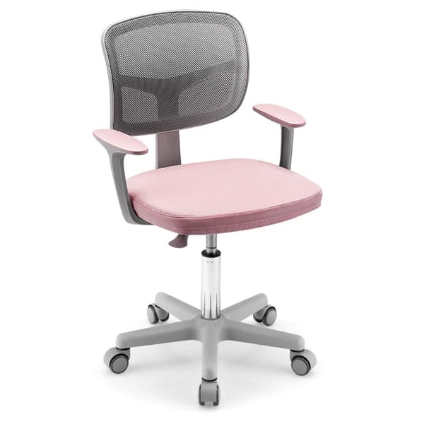Studiestol för dator, 54x54x80-92 cm, Rosa