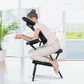 Miniatyrbild 6 av 8: Rese Massagestol, PU-läderdyna, 19x30x45 tum, Svart