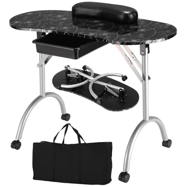 Manicure Neglebord, 90x37x74.5 cm, Sort