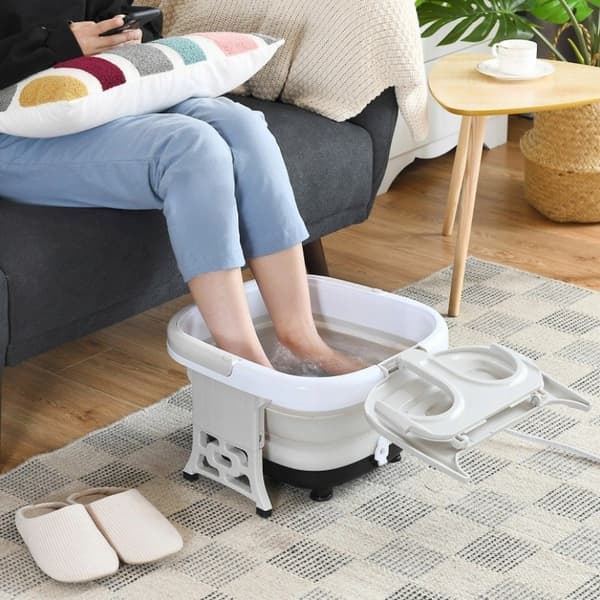 Infrarød Fodmassageapparat, 40x42x24 cm, Grå-Hvid
