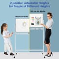Miniatyrbillede 3 af 8: Dobbeltsidet Magnetisk Mobil Whiteboard, 120x60 cm, Hvid