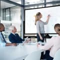 Miniatyrbillede 7 af 8: Dobbeltsidet Magnetisk Mobil Whiteboard, 120x60 cm, Sort