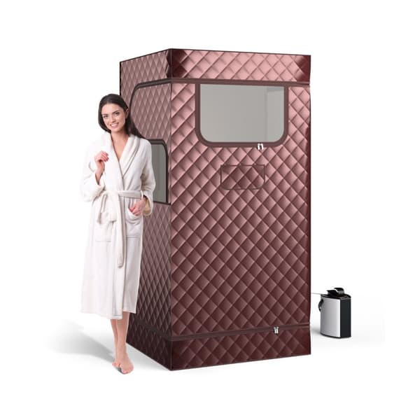 Transportabel Dampsauna, 91x91x183 cm, Sort