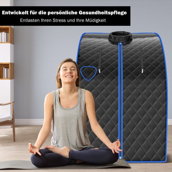 Dampsauna, 78x87x101 cm, Sort