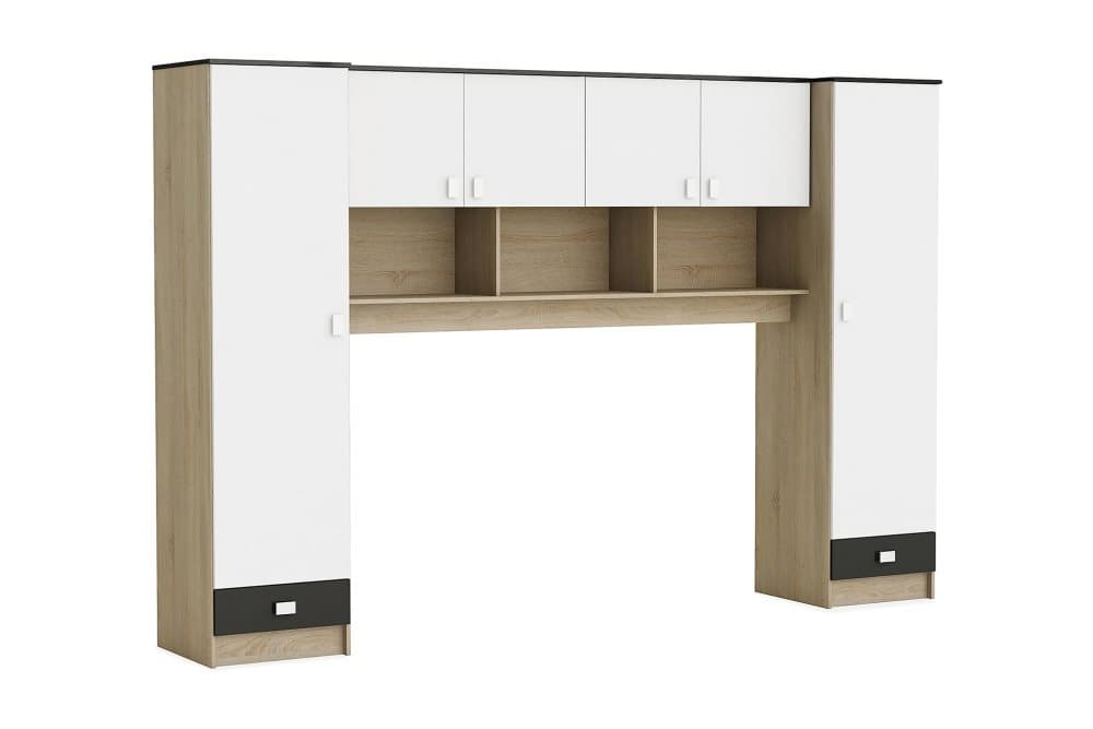 HEIDI Garderobskombination 307 Vit/Ek/Svart