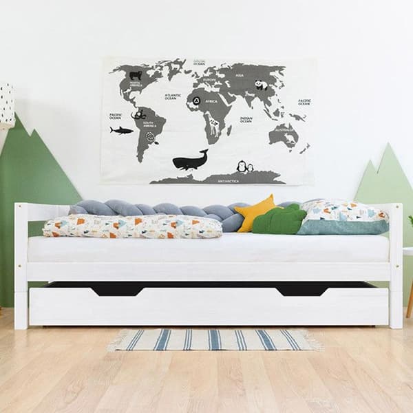 Utdragssäng med hjul - vit för säng 70 x 160 cm