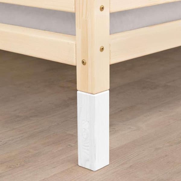 4 Sänghöjare - vit 20 cm för sängbredd 120 cm