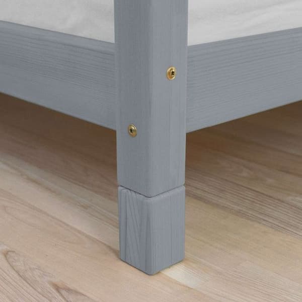 6 Sängförhöjare - grå 10 cm för sängbredd 140 cm