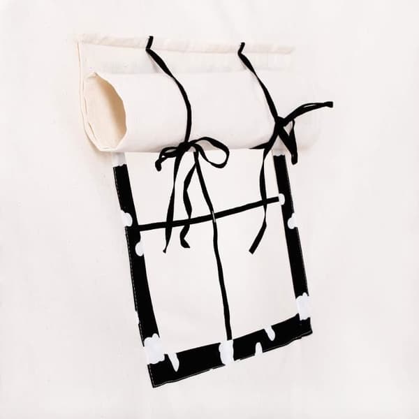 SPRINGOS barntält i bomull - 160x120x100 cm - moln/svart