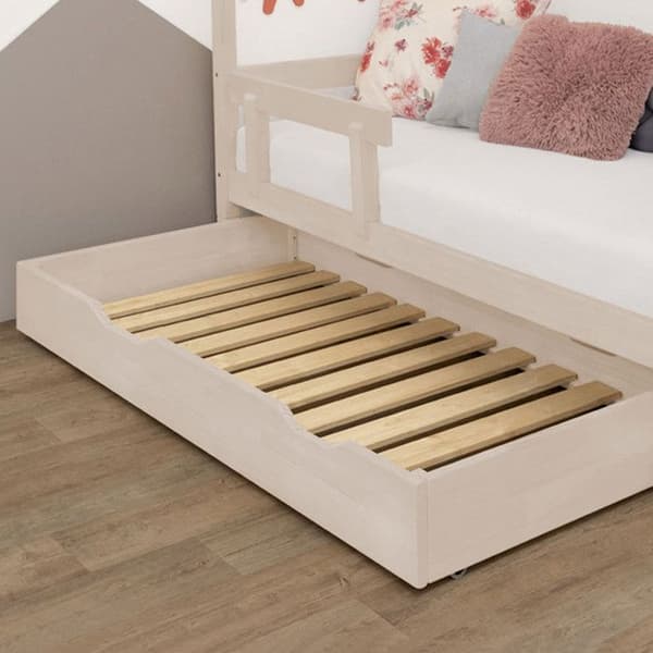 120 x 200 sänglåda med BUDDY sängbotten - beige