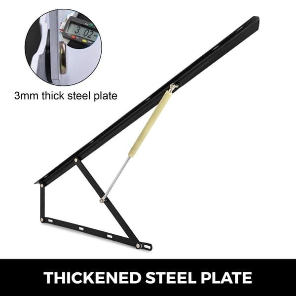 2st 4ft/120cm 120kg lastkapacitet hydraulisk sänglyft med premium pneumatisk stolpe, förtjockat fäste, lätt att montera