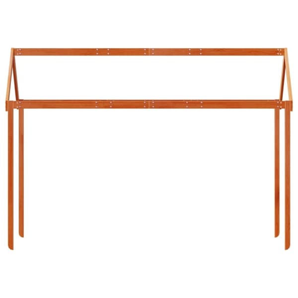 vidaXL Tak for barneseng voksbrun 217x95,5x159 cm heltre furu