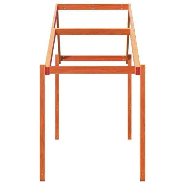 vidaXL stel til husseng 213x95,5x144,5 cm massivt fyrretræ gyldenbrun