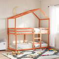 Miniatyrbillede 9 af 9: vidaXL stel til husseng 213x95,5x144,5 cm massivt fyrretræ gyldenbrun