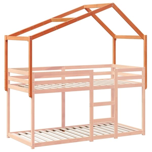 vidaXL stel til husseng 213x95,5x144,5 cm massivt fyrretræ gyldenbrun