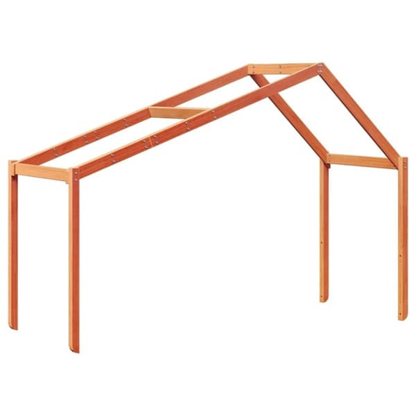 vidaXL stel til husseng 213x95,5x144,5 cm massivt fyrretræ gyldenbrun