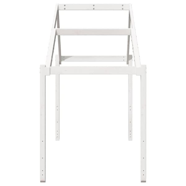 vidaXL Tak till barnsäng vit 203x95,5x142 cm massiv furu