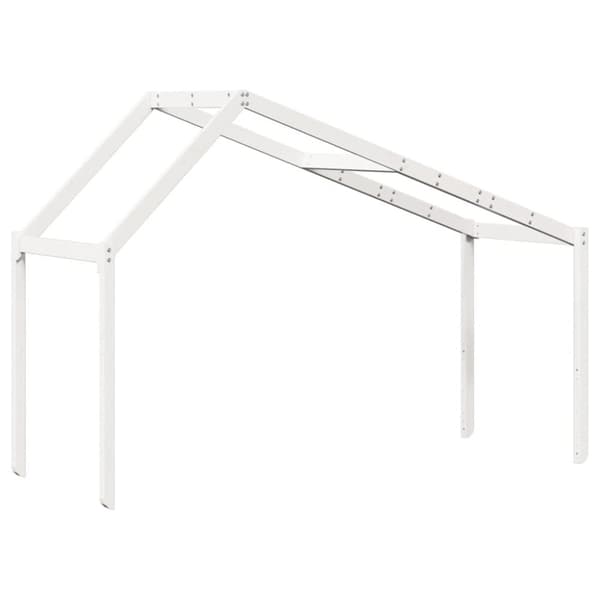 vidaXL Tak till barnsäng vit 203x95,5x142 cm massiv furu