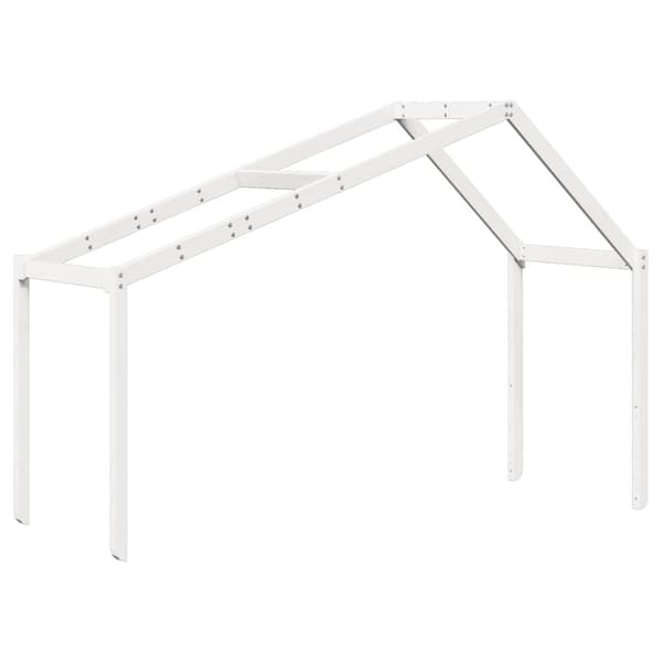 vidaXL Tak till barnsäng vit 203x95,5x142 cm massiv furu