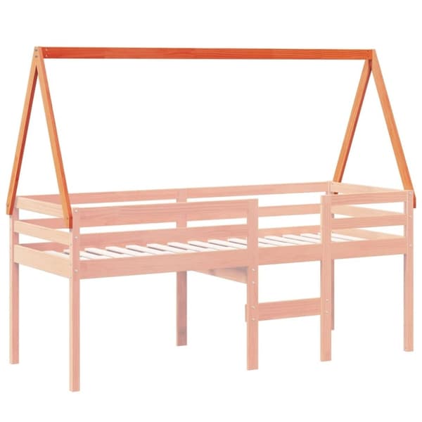 vidaXL stel til husseng 203x85,5x88 cm massivt fyrretræ gyldenbrun