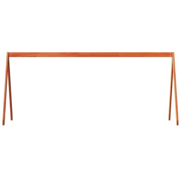 vidaXL Tak for barneseng voksbrun 209x85,5x88 cm heltre furu