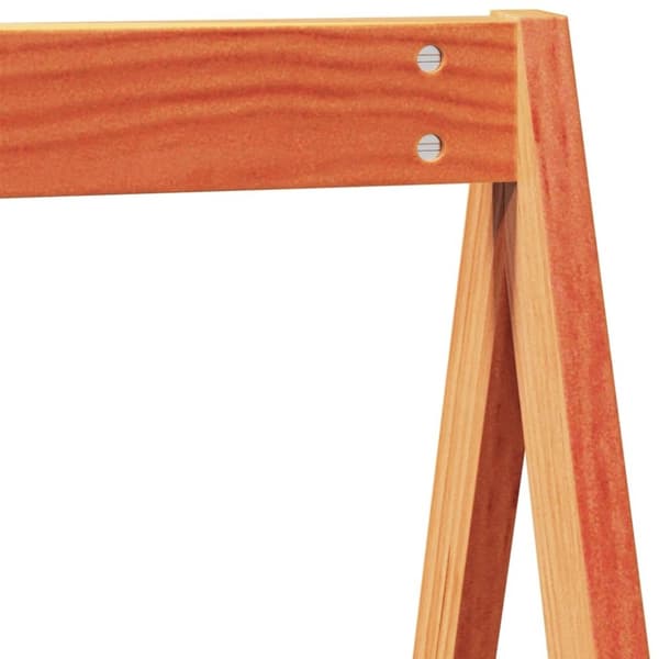 vidaXL Tak for barneseng voksbrun 209x85,5x88 cm heltre furu