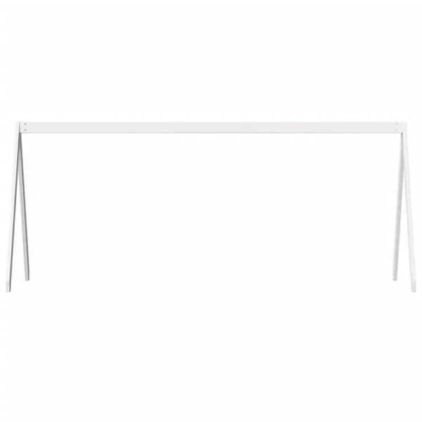 vidaXL stel til husseng 199x95,5x88 cm massivt fyrretræ hvid