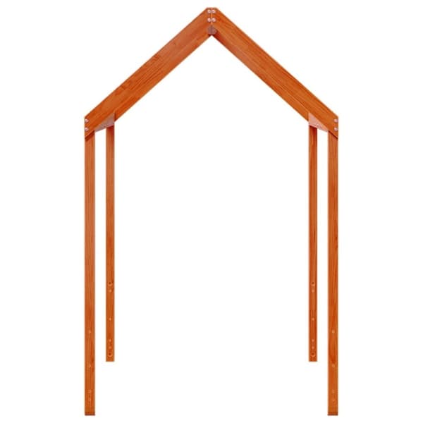 vidaXL Tak for barneseng voksbrun 207x95,5x159 cm heltre furu